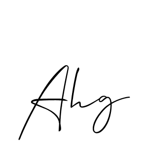Also we have Ahg name is the best signature style. Create professional handwritten signature collection using Allison_Script autograph style. Ahg signature style 2 images and pictures png