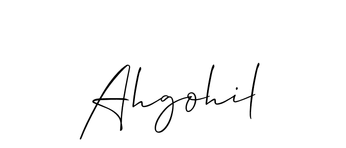 Ahgohil stylish signature style. Best Handwritten Sign (Allison_Script) for my name. Handwritten Signature Collection Ideas for my name Ahgohil. Ahgohil signature style 2 images and pictures png