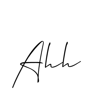 Design your own signature with our free online signature maker. With this signature software, you can create a handwritten (Allison_Script) signature for name Ahh. Ahh signature style 2 images and pictures png