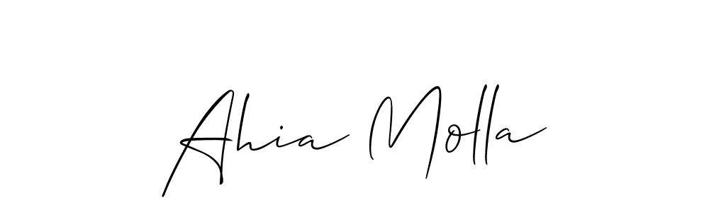 Ahia Molla stylish signature style. Best Handwritten Sign (Allison_Script) for my name. Handwritten Signature Collection Ideas for my name Ahia Molla. Ahia Molla signature style 2 images and pictures png