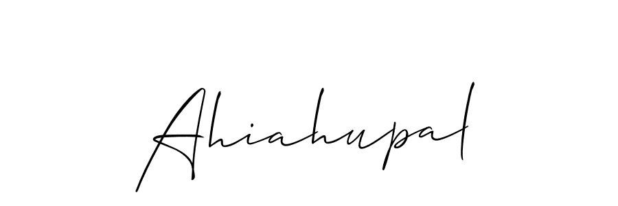 Design your own signature with our free online signature maker. With this signature software, you can create a handwritten (Allison_Script) signature for name Ahiahupal. Ahiahupal signature style 2 images and pictures png