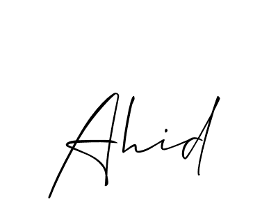 Create a beautiful signature design for name Ahid. With this signature (Allison_Script) fonts, you can make a handwritten signature for free. Ahid signature style 2 images and pictures png