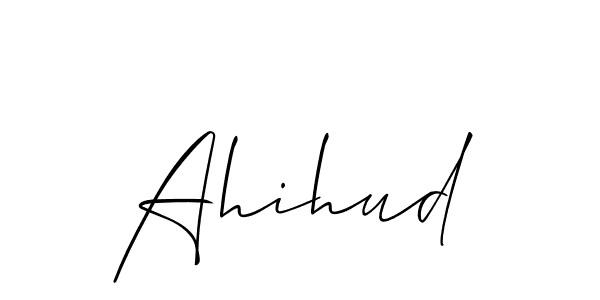 How to make Ahihud signature? Allison_Script is a professional autograph style. Create handwritten signature for Ahihud name. Ahihud signature style 2 images and pictures png