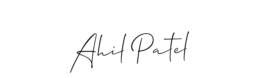 Also we have Ahil Patel name is the best signature style. Create professional handwritten signature collection using Allison_Script autograph style. Ahil Patel signature style 2 images and pictures png