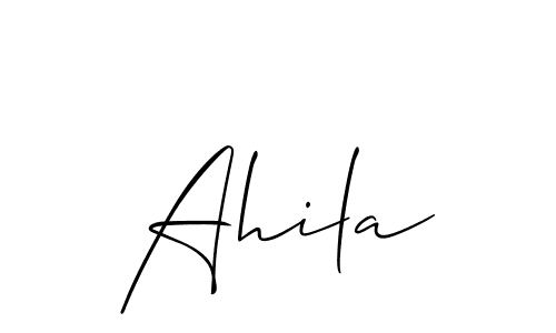 You should practise on your own different ways (Allison_Script) to write your name (Ahila) in signature. don't let someone else do it for you. Ahila signature style 2 images and pictures png