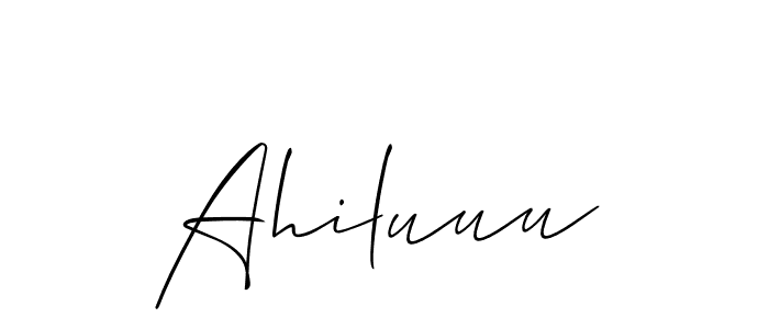 Similarly Allison_Script is the best handwritten signature design. Signature creator online .You can use it as an online autograph creator for name Ahiluuu. Ahiluuu signature style 2 images and pictures png