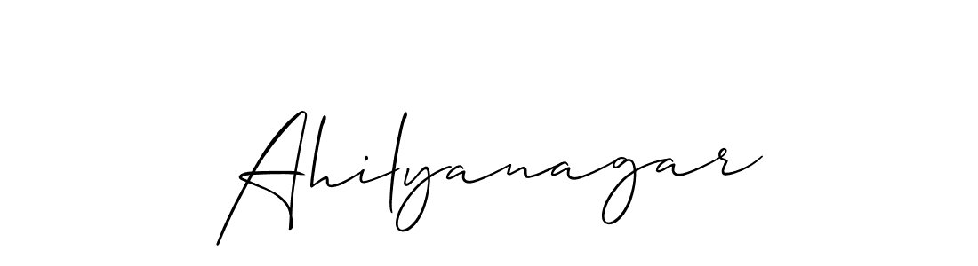 It looks lik you need a new signature style for name Ahilyanagar. Design unique handwritten (Allison_Script) signature with our free signature maker in just a few clicks. Ahilyanagar signature style 2 images and pictures png