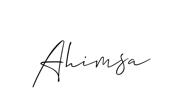 You should practise on your own different ways (Allison_Script) to write your name (Ahimsa) in signature. don't let someone else do it for you. Ahimsa signature style 2 images and pictures png