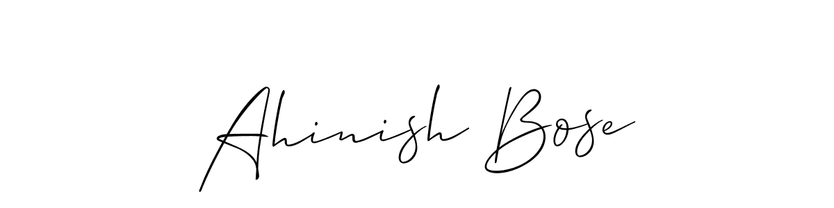 Also we have Ahinish Bose name is the best signature style. Create professional handwritten signature collection using Allison_Script autograph style. Ahinish Bose signature style 2 images and pictures png