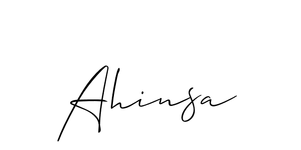 How to make Ahinsa signature? Allison_Script is a professional autograph style. Create handwritten signature for Ahinsa name. Ahinsa signature style 2 images and pictures png