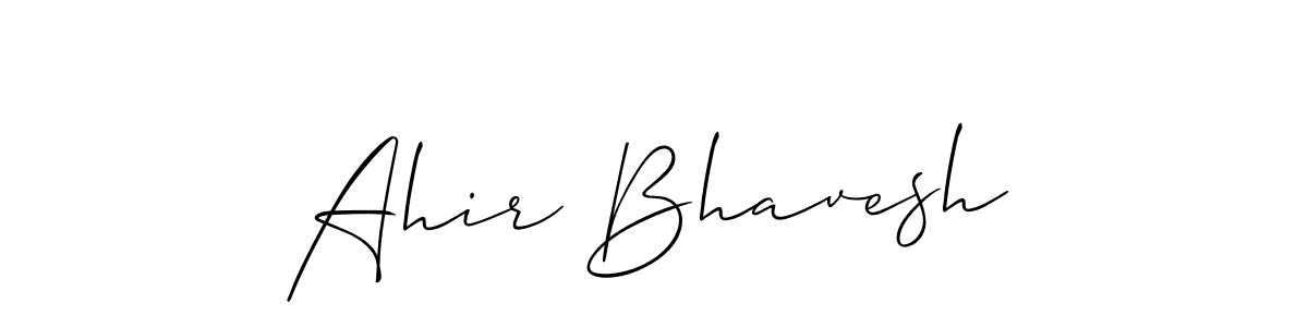 Create a beautiful signature design for name Ahir Bhavesh. With this signature (Allison_Script) fonts, you can make a handwritten signature for free. Ahir Bhavesh signature style 2 images and pictures png