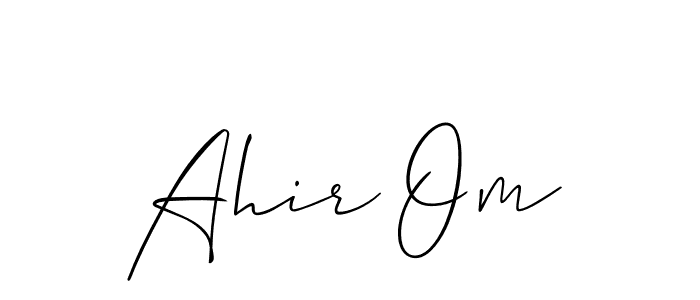 Best and Professional Signature Style for Ahir Om. Allison_Script Best Signature Style Collection. Ahir Om signature style 2 images and pictures png