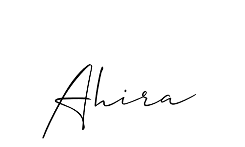 Create a beautiful signature design for name Ahira. With this signature (Allison_Script) fonts, you can make a handwritten signature for free. Ahira signature style 2 images and pictures png