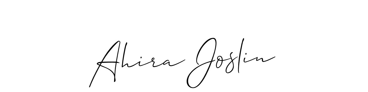 How to make Ahira Joslin signature? Allison_Script is a professional autograph style. Create handwritten signature for Ahira Joslin name. Ahira Joslin signature style 2 images and pictures png