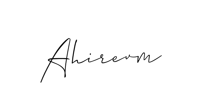 How to make Ahirevm name signature. Use Allison_Script style for creating short signs online. This is the latest handwritten sign. Ahirevm signature style 2 images and pictures png