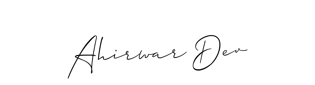 How to Draw Ahirwar Dev signature style? Allison_Script is a latest design signature styles for name Ahirwar Dev. Ahirwar Dev signature style 2 images and pictures png