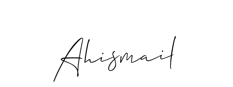 How to Draw Ahismail signature style? Allison_Script is a latest design signature styles for name Ahismail. Ahismail signature style 2 images and pictures png