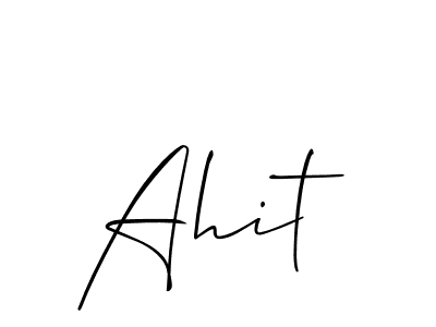 The best way (Allison_Script) to make a short signature is to pick only two or three words in your name. The name Ahit include a total of six letters. For converting this name. Ahit signature style 2 images and pictures png