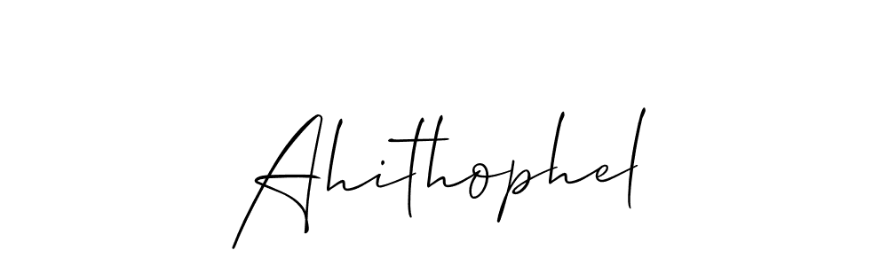 Use a signature maker to create a handwritten signature online. With this signature software, you can design (Allison_Script) your own signature for name Ahithophel. Ahithophel signature style 2 images and pictures png