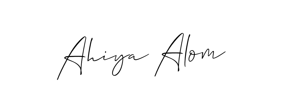 This is the best signature style for the Ahiya Alom name. Also you like these signature font (Allison_Script). Mix name signature. Ahiya Alom signature style 2 images and pictures png