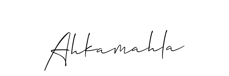 The best way (Allison_Script) to make a short signature is to pick only two or three words in your name. The name Ahkamahla include a total of six letters. For converting this name. Ahkamahla signature style 2 images and pictures png