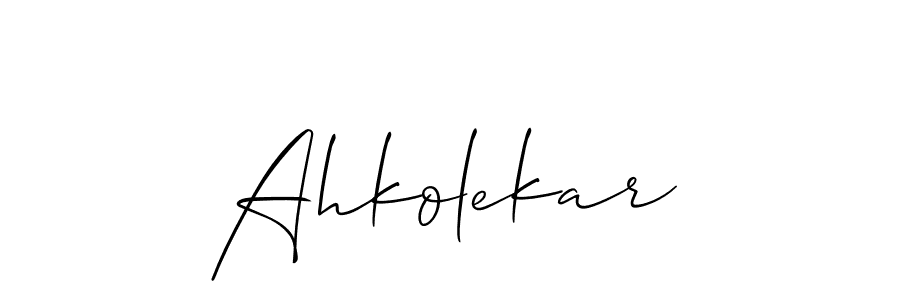 It looks lik you need a new signature style for name Ahkolekar. Design unique handwritten (Allison_Script) signature with our free signature maker in just a few clicks. Ahkolekar signature style 2 images and pictures png