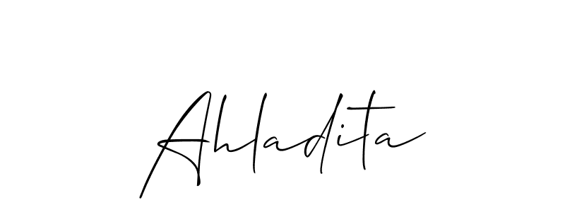 You can use this online signature creator to create a handwritten signature for the name Ahladita. This is the best online autograph maker. Ahladita signature style 2 images and pictures png