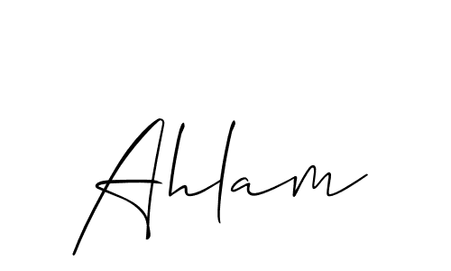 It looks lik you need a new signature style for name Ahlam. Design unique handwritten (Allison_Script) signature with our free signature maker in just a few clicks. Ahlam signature style 2 images and pictures png