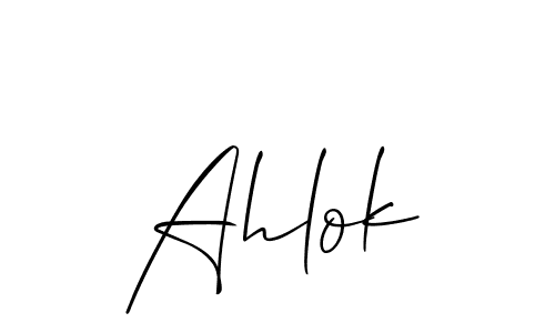 Allison_Script is a professional signature style that is perfect for those who want to add a touch of class to their signature. It is also a great choice for those who want to make their signature more unique. Get Ahlok name to fancy signature for free. Ahlok signature style 2 images and pictures png