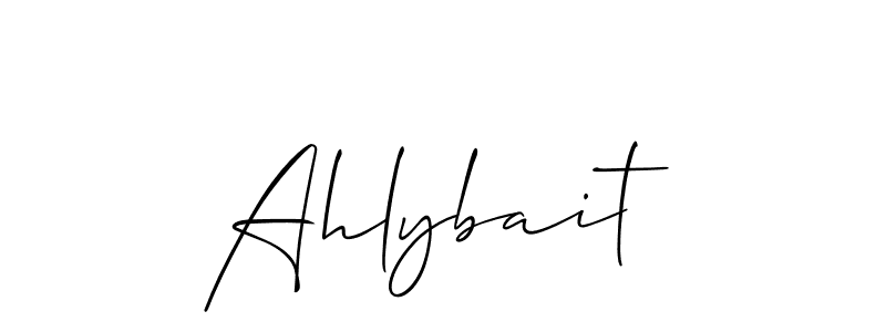 Allison_Script is a professional signature style that is perfect for those who want to add a touch of class to their signature. It is also a great choice for those who want to make their signature more unique. Get Ahlybait name to fancy signature for free. Ahlybait signature style 2 images and pictures png