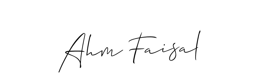 if you are searching for the best signature style for your name Ahm Faisal. so please give up your signature search. here we have designed multiple signature styles  using Allison_Script. Ahm Faisal signature style 2 images and pictures png