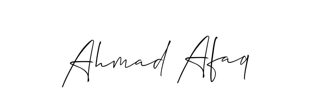 Similarly Allison_Script is the best handwritten signature design. Signature creator online .You can use it as an online autograph creator for name Ahmad Afaq. Ahmad Afaq signature style 2 images and pictures png