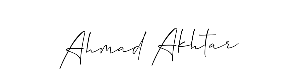 Allison_Script is a professional signature style that is perfect for those who want to add a touch of class to their signature. It is also a great choice for those who want to make their signature more unique. Get Ahmad Akhtar name to fancy signature for free. Ahmad Akhtar signature style 2 images and pictures png