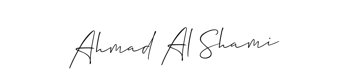 You should practise on your own different ways (Allison_Script) to write your name (Ahmad Al Shami) in signature. don't let someone else do it for you. Ahmad Al Shami signature style 2 images and pictures png