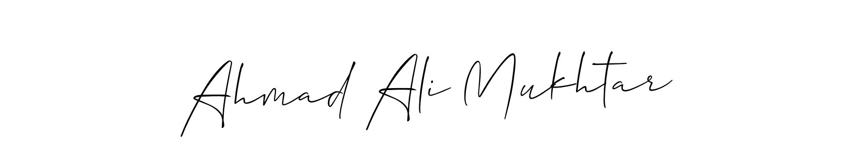 The best way (Allison_Script) to make a short signature is to pick only two or three words in your name. The name Ahmad Ali Mukhtar include a total of six letters. For converting this name. Ahmad Ali Mukhtar signature style 2 images and pictures png