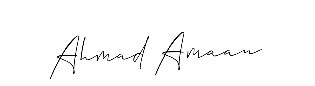 How to make Ahmad Amaan signature? Allison_Script is a professional autograph style. Create handwritten signature for Ahmad Amaan name. Ahmad Amaan signature style 2 images and pictures png