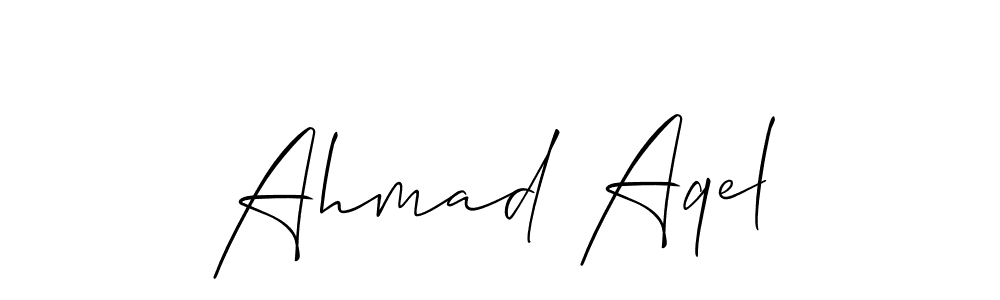 It looks lik you need a new signature style for name Ahmad Aqel. Design unique handwritten (Allison_Script) signature with our free signature maker in just a few clicks. Ahmad Aqel signature style 2 images and pictures png