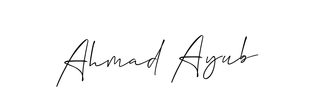 How to make Ahmad Ayub signature? Allison_Script is a professional autograph style. Create handwritten signature for Ahmad Ayub name. Ahmad Ayub signature style 2 images and pictures png
