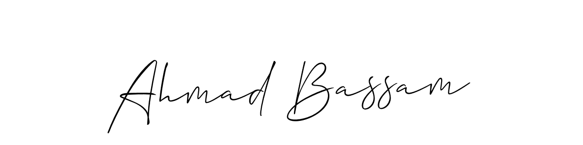 How to make Ahmad Bassam signature? Allison_Script is a professional autograph style. Create handwritten signature for Ahmad Bassam name. Ahmad Bassam signature style 2 images and pictures png