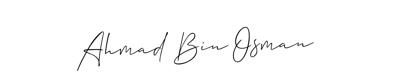 Create a beautiful signature design for name Ahmad Bin Osman. With this signature (Allison_Script) fonts, you can make a handwritten signature for free. Ahmad Bin Osman signature style 2 images and pictures png