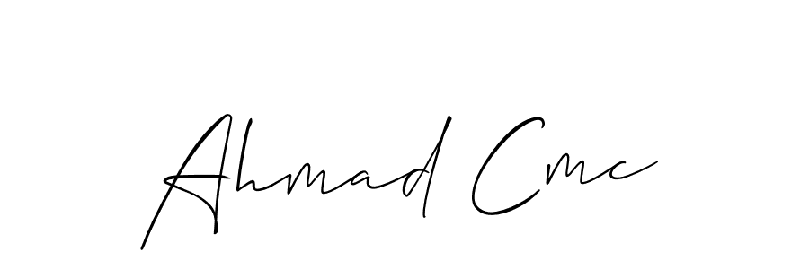 Design your own signature with our free online signature maker. With this signature software, you can create a handwritten (Allison_Script) signature for name Ahmad Cmc. Ahmad Cmc signature style 2 images and pictures png