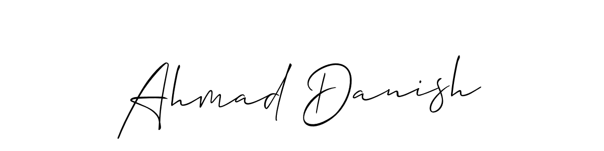Use a signature maker to create a handwritten signature online. With this signature software, you can design (Allison_Script) your own signature for name Ahmad Danish. Ahmad Danish signature style 2 images and pictures png