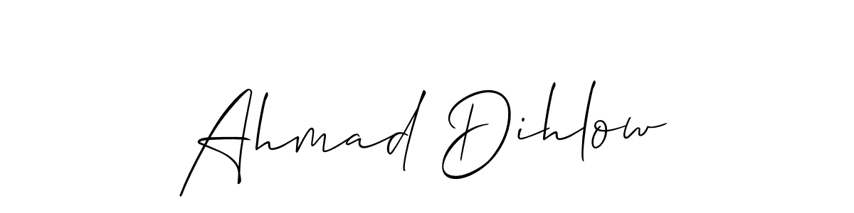 You can use this online signature creator to create a handwritten signature for the name Ahmad Dihlow. This is the best online autograph maker. Ahmad Dihlow signature style 2 images and pictures png