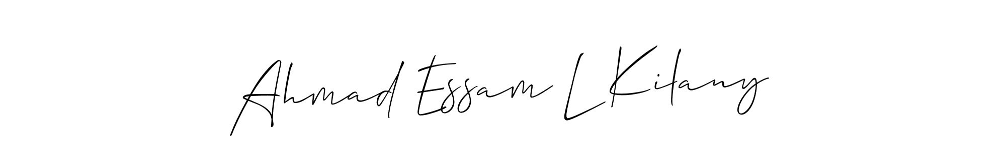 Make a beautiful signature design for name Ahmad Essam L Kilany. With this signature (Allison_Script) style, you can create a handwritten signature for free. Ahmad Essam L Kilany signature style 2 images and pictures png