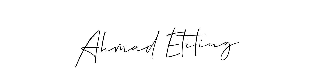 Here are the top 10 professional signature styles for the name Ahmad Etiting. These are the best autograph styles you can use for your name. Ahmad Etiting signature style 2 images and pictures png