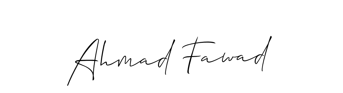 Also we have Ahmad Fawad name is the best signature style. Create professional handwritten signature collection using Allison_Script autograph style. Ahmad Fawad signature style 2 images and pictures png