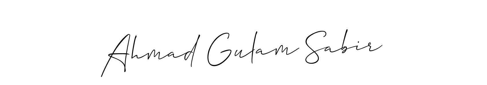 Design your own signature with our free online signature maker. With this signature software, you can create a handwritten (Allison_Script) signature for name Ahmad Gulam Sabir. Ahmad Gulam Sabir signature style 2 images and pictures png