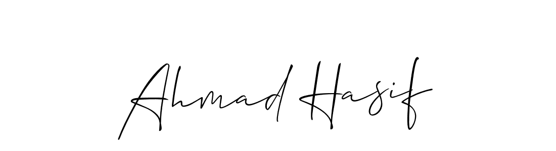 Create a beautiful signature design for name Ahmad Hasif. With this signature (Allison_Script) fonts, you can make a handwritten signature for free. Ahmad Hasif signature style 2 images and pictures png
