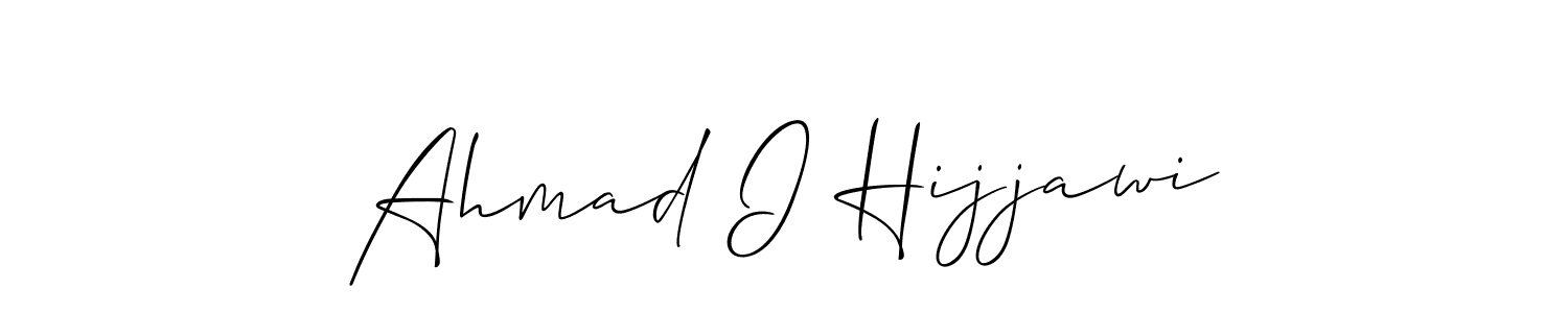 The best way (Allison_Script) to make a short signature is to pick only two or three words in your name. The name Ahmad I Hijjawi include a total of six letters. For converting this name. Ahmad I Hijjawi signature style 2 images and pictures png