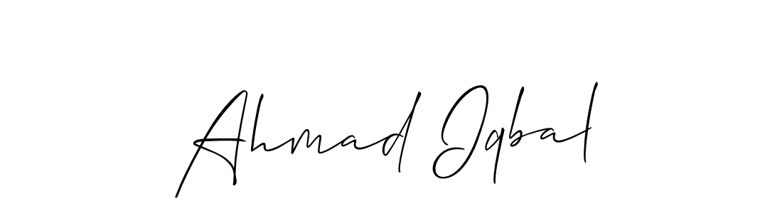 if you are searching for the best signature style for your name Ahmad Iqbal. so please give up your signature search. here we have designed multiple signature styles  using Allison_Script. Ahmad Iqbal signature style 2 images and pictures png